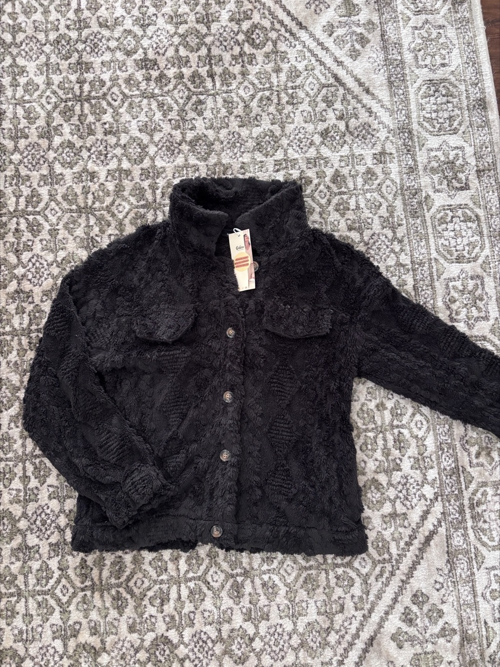Dokotoo Black button up sweater NWT